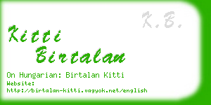 kitti birtalan business card